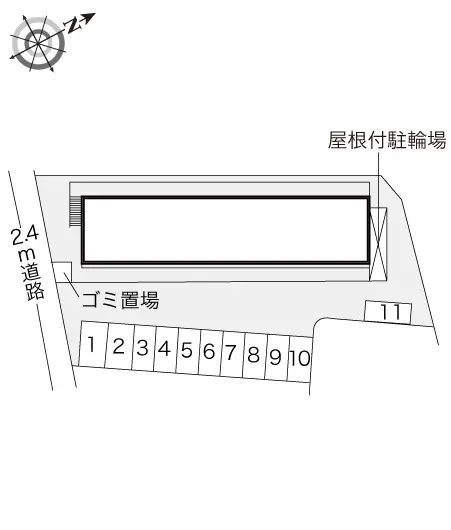 ★手数料０円★泉南郡熊取町野田２丁目　月極駐車場（LP）